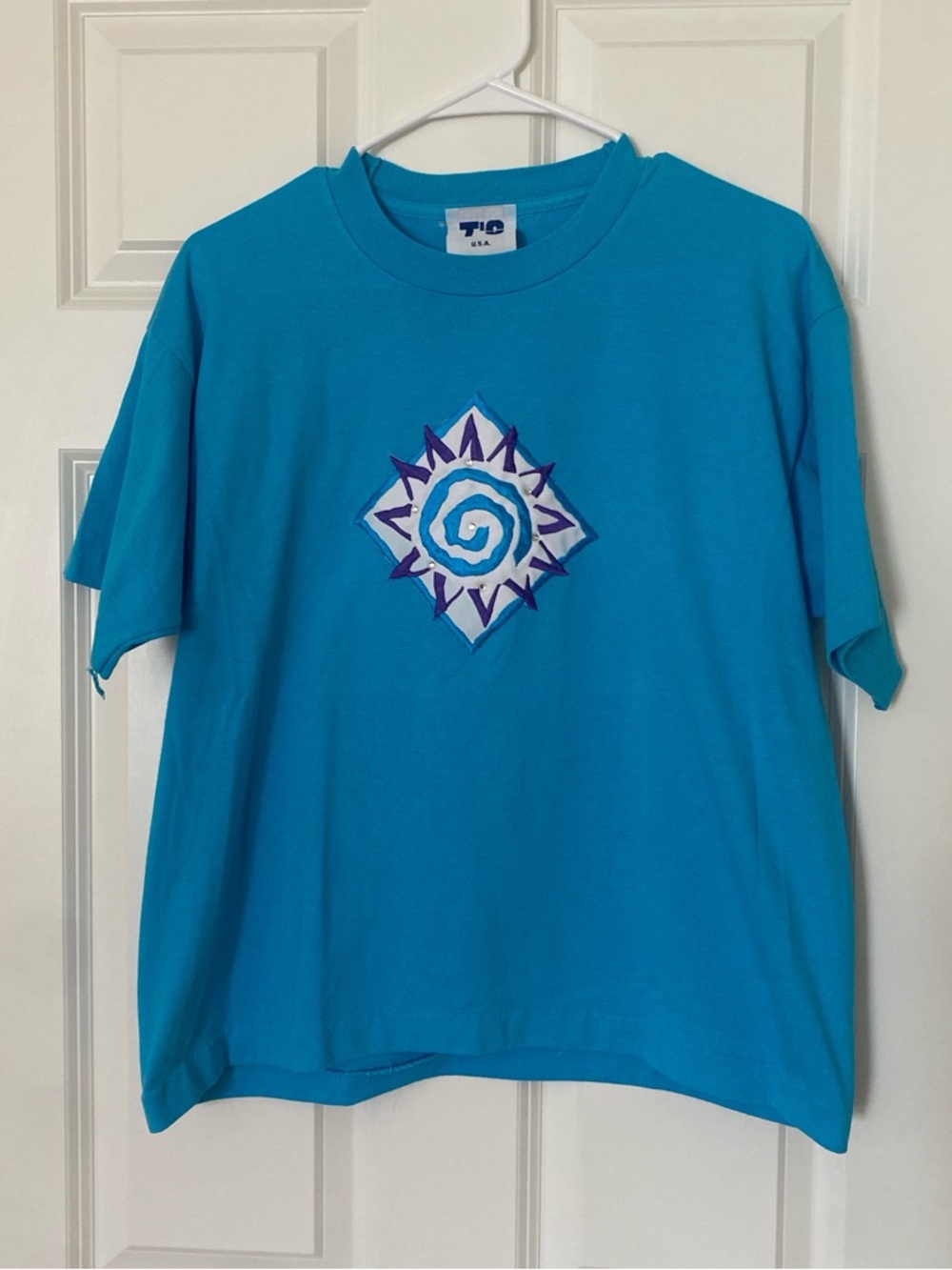 Vintage Turquoise Graphic Tee - Turquoise